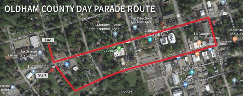 Oldham County Day Parade Route