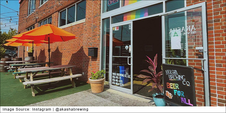 front of akasha brewing