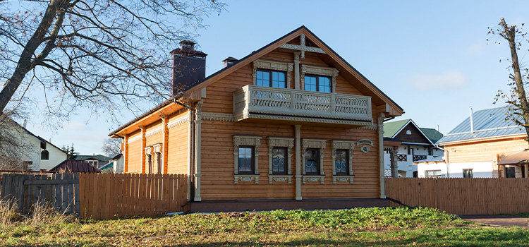 front of home in Suzdal, Russia