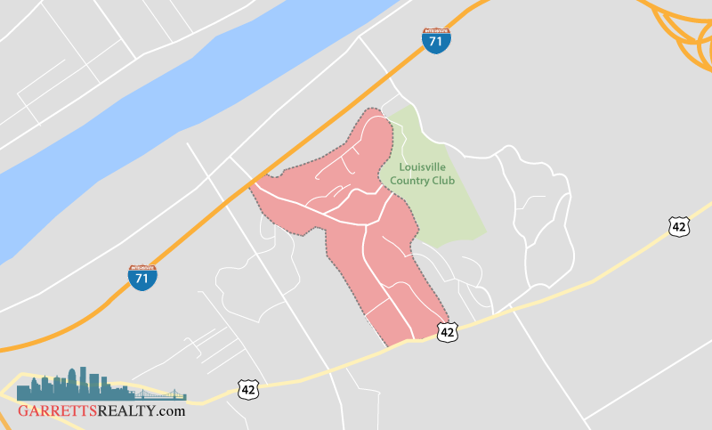 Mockingbird Valley neighborhood map overlay