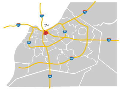 Nulu neighborhood map - Louisville